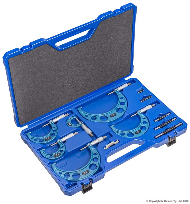 150mm Metric Outside Micrometer 6 Piece Set